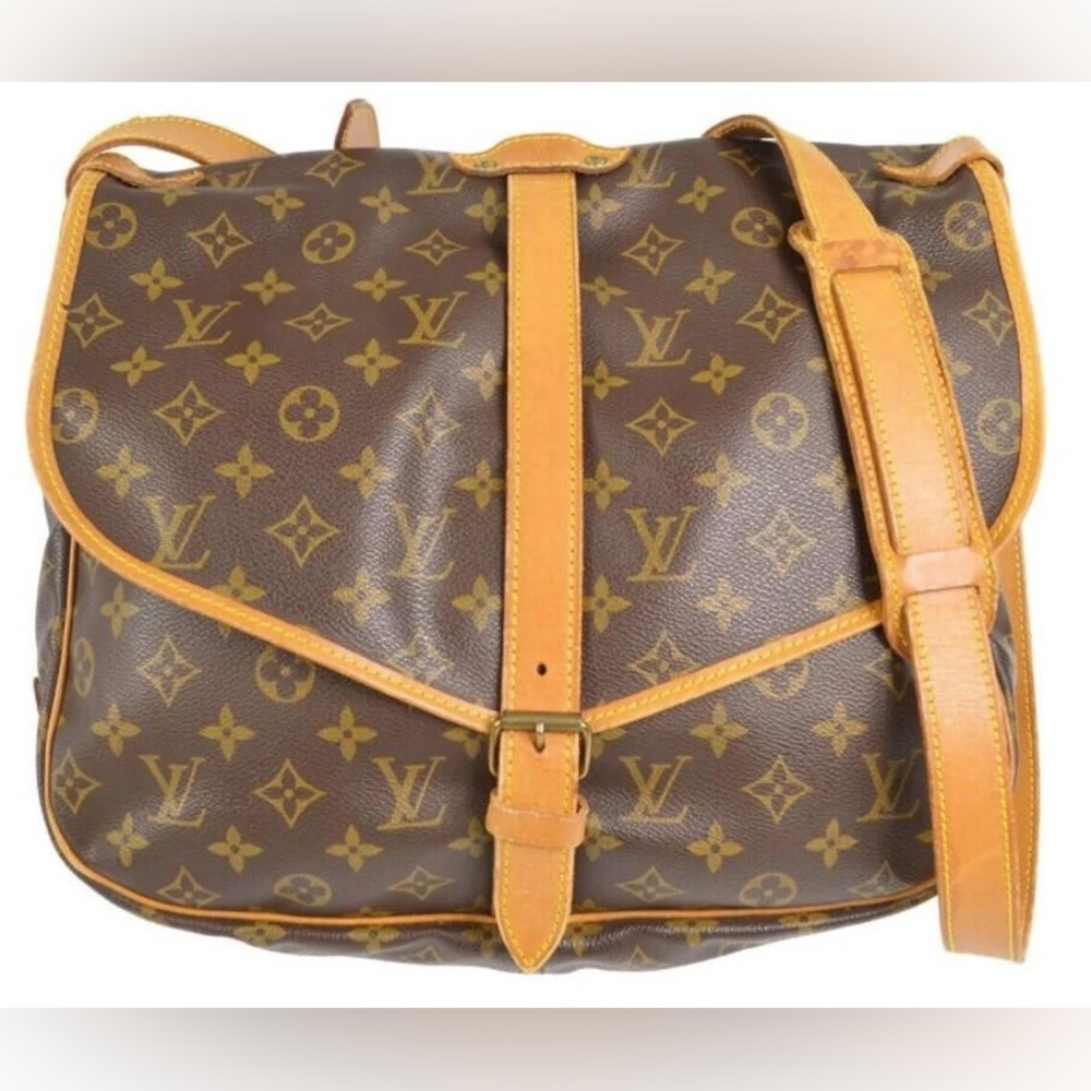 LOUIS VUITTON BROWN MONOGRAM SAUMUR 35 MESSENGER